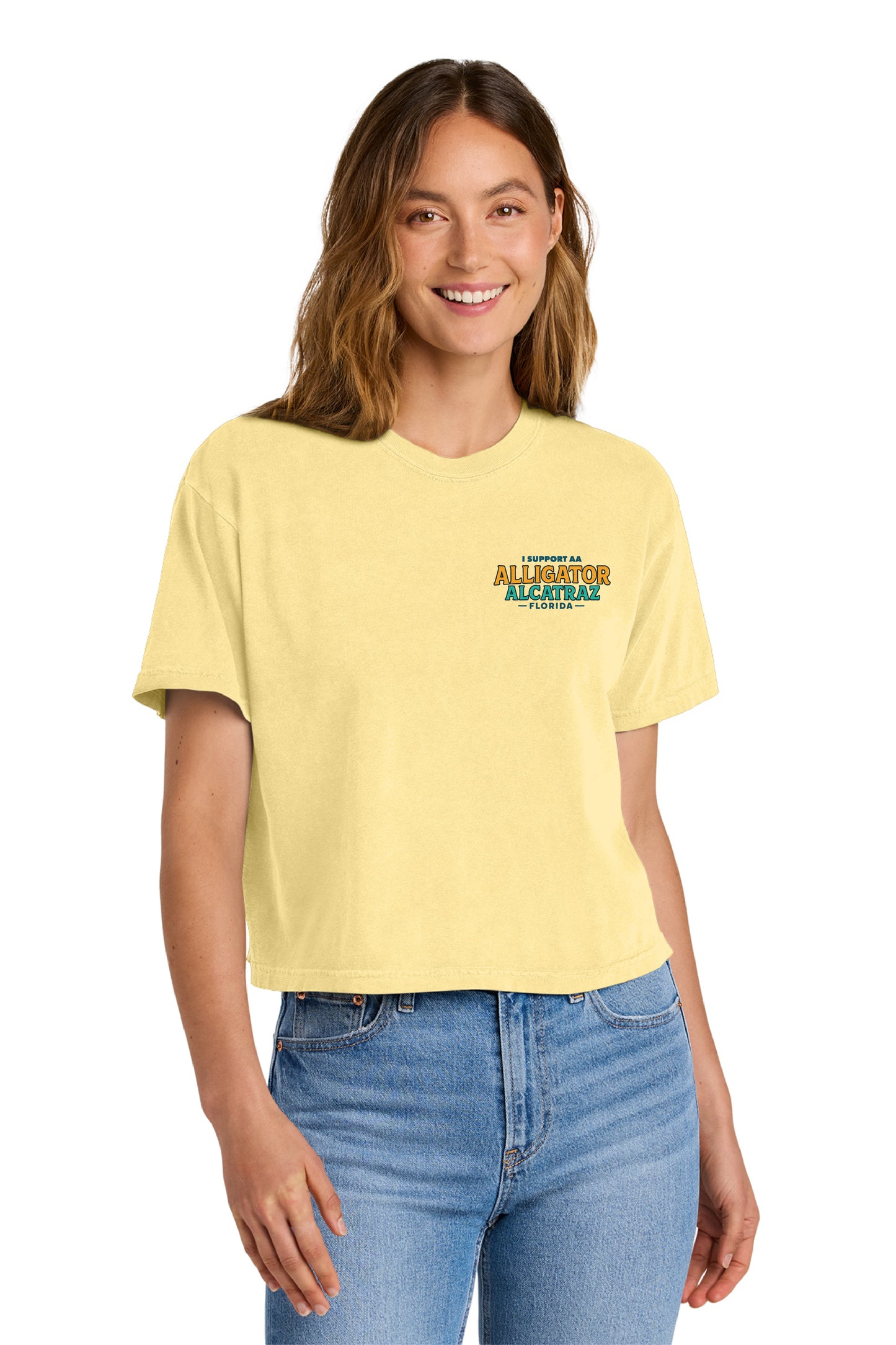 Alligator Alcatraz – Women’s Boxy Tee Comfort Colors® 3023