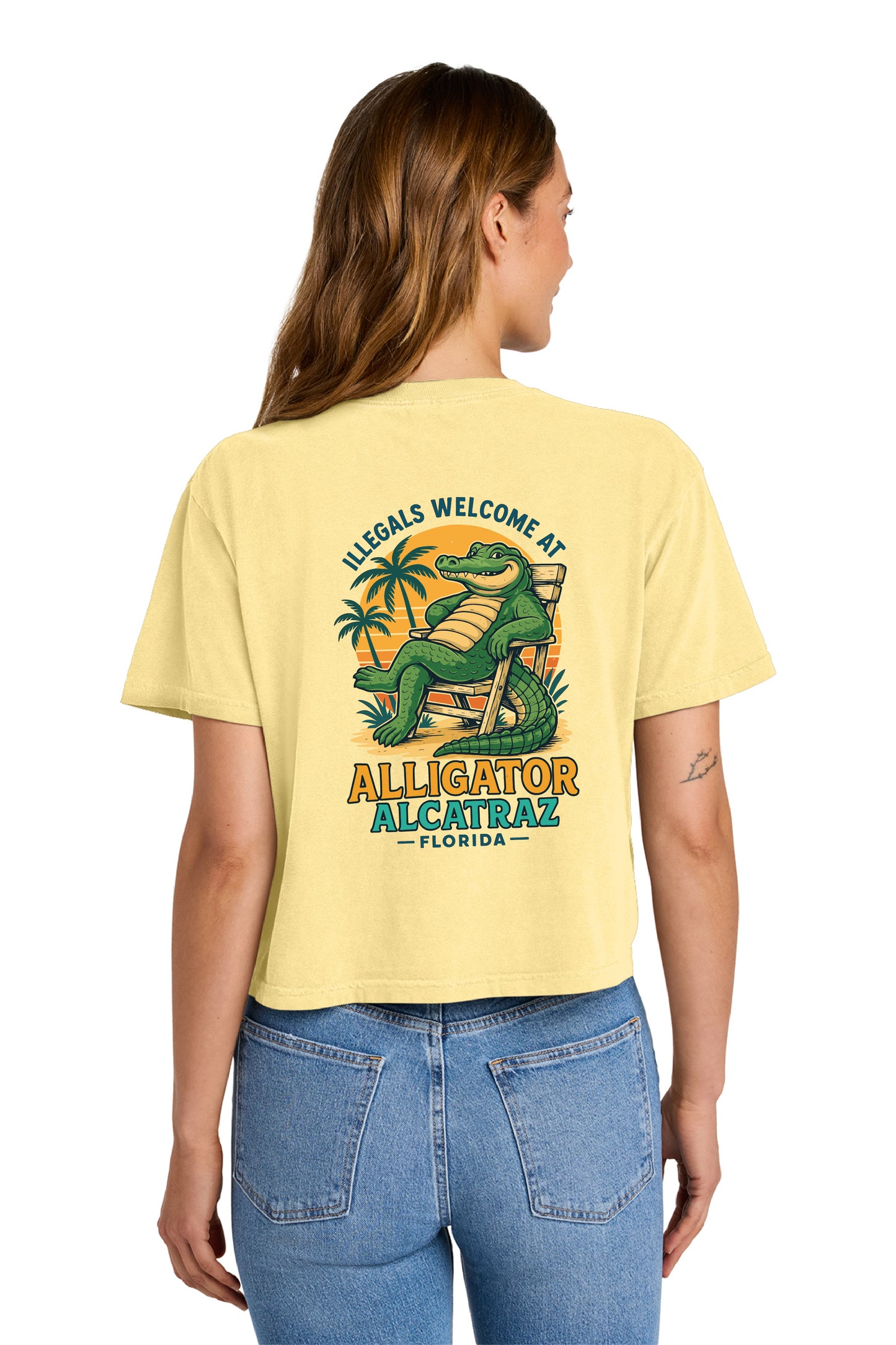 Alligator Alcatraz – Women’s Boxy Tee Comfort Colors® 3023