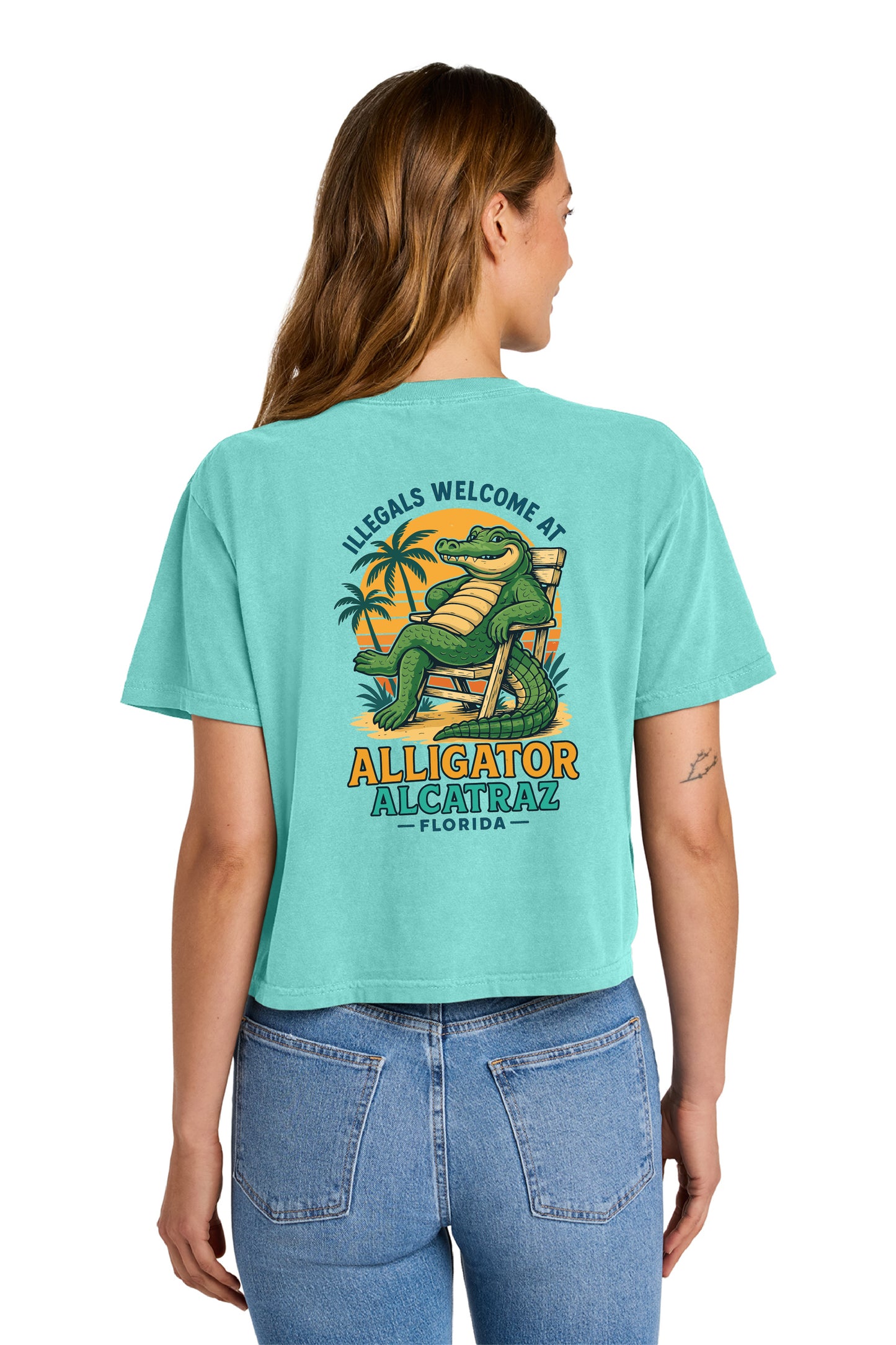 Alligator Alcatraz – Women’s Boxy Tee Comfort Colors® 3023