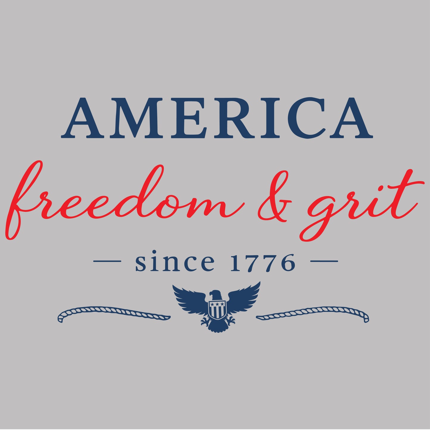 America Freedom & Grit Since 1776 Women's Heavyweight Boxy Tee