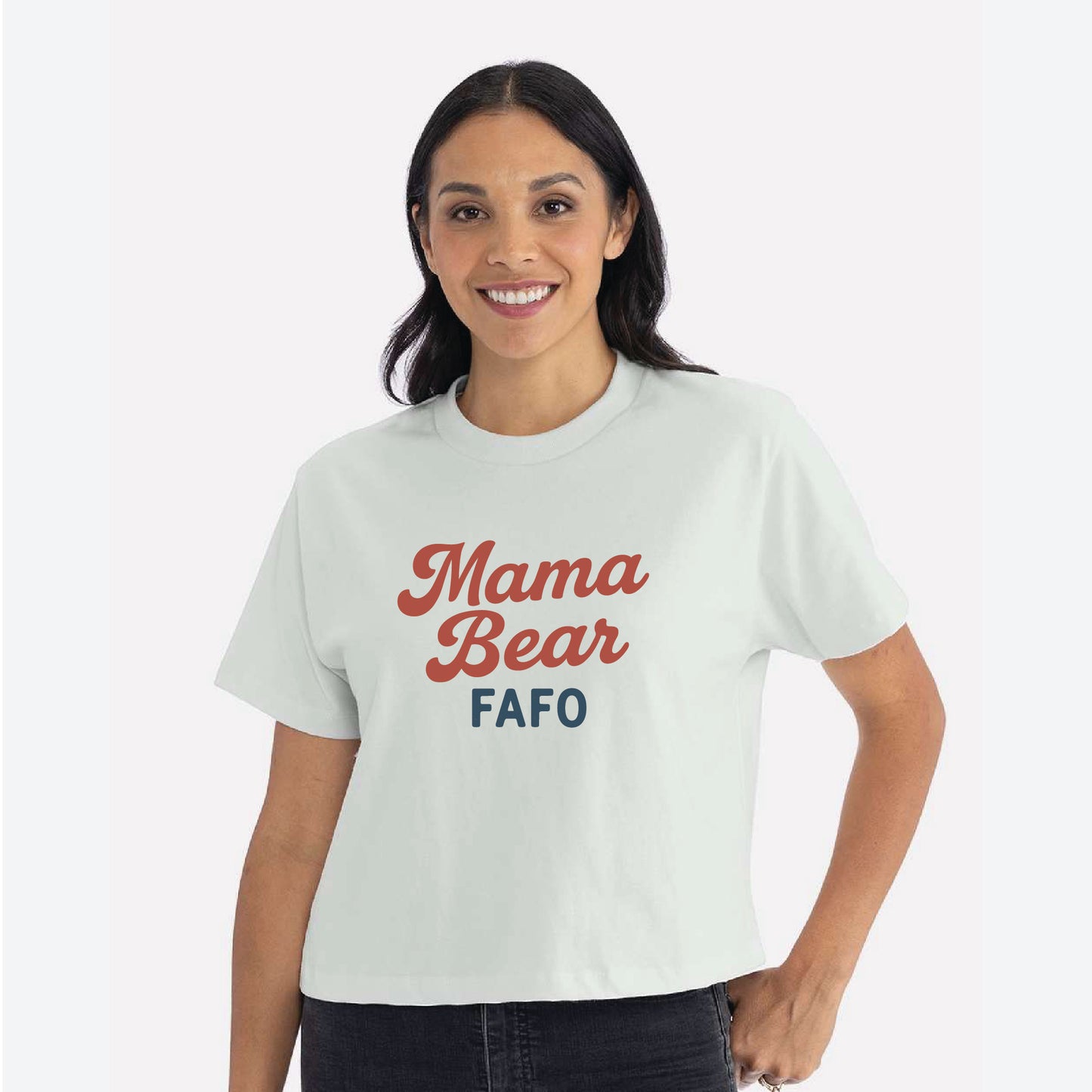 Mama Bear FAFO Heavy weight crop T