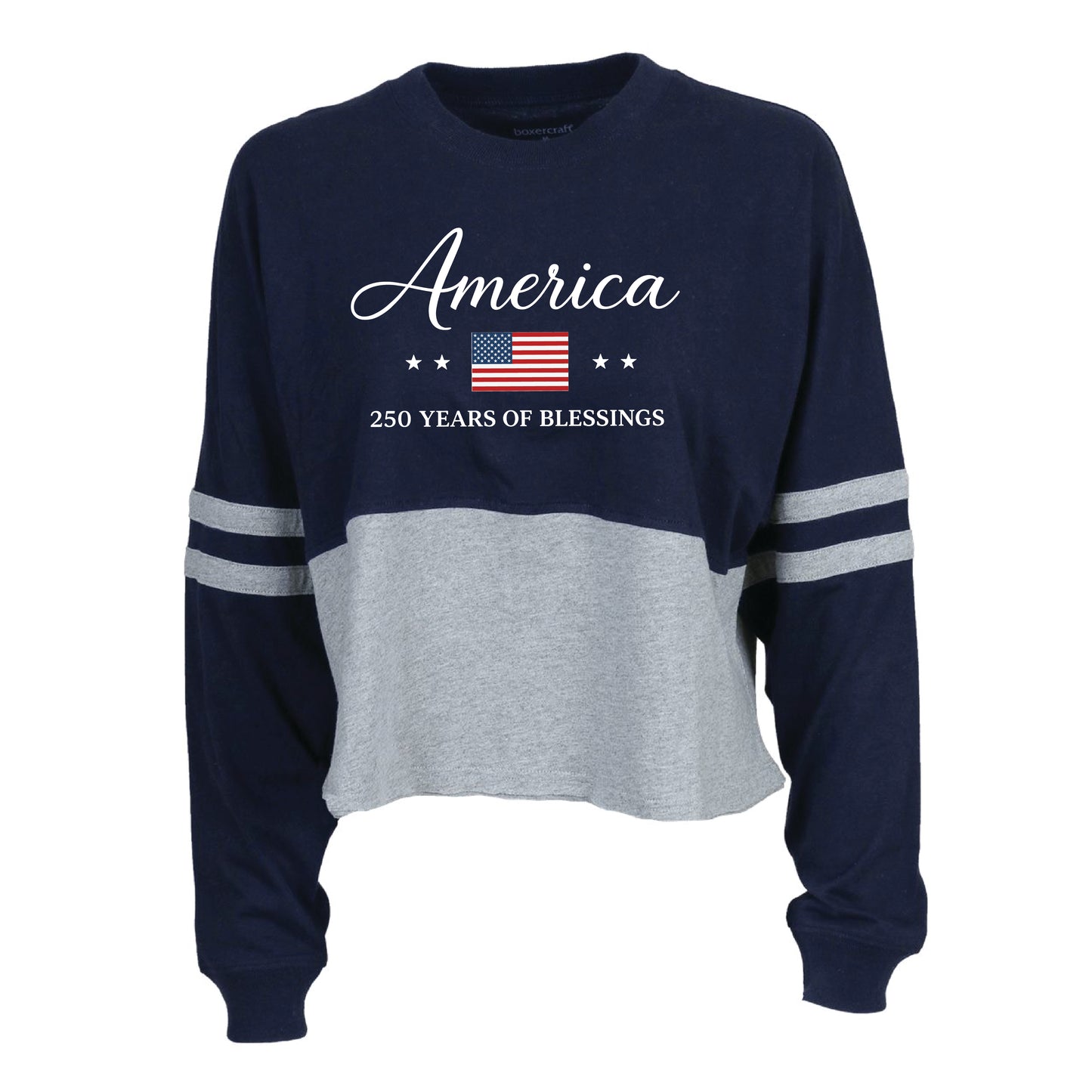 America 250 Years of Blessings – Women's Cropped Retro Jersey