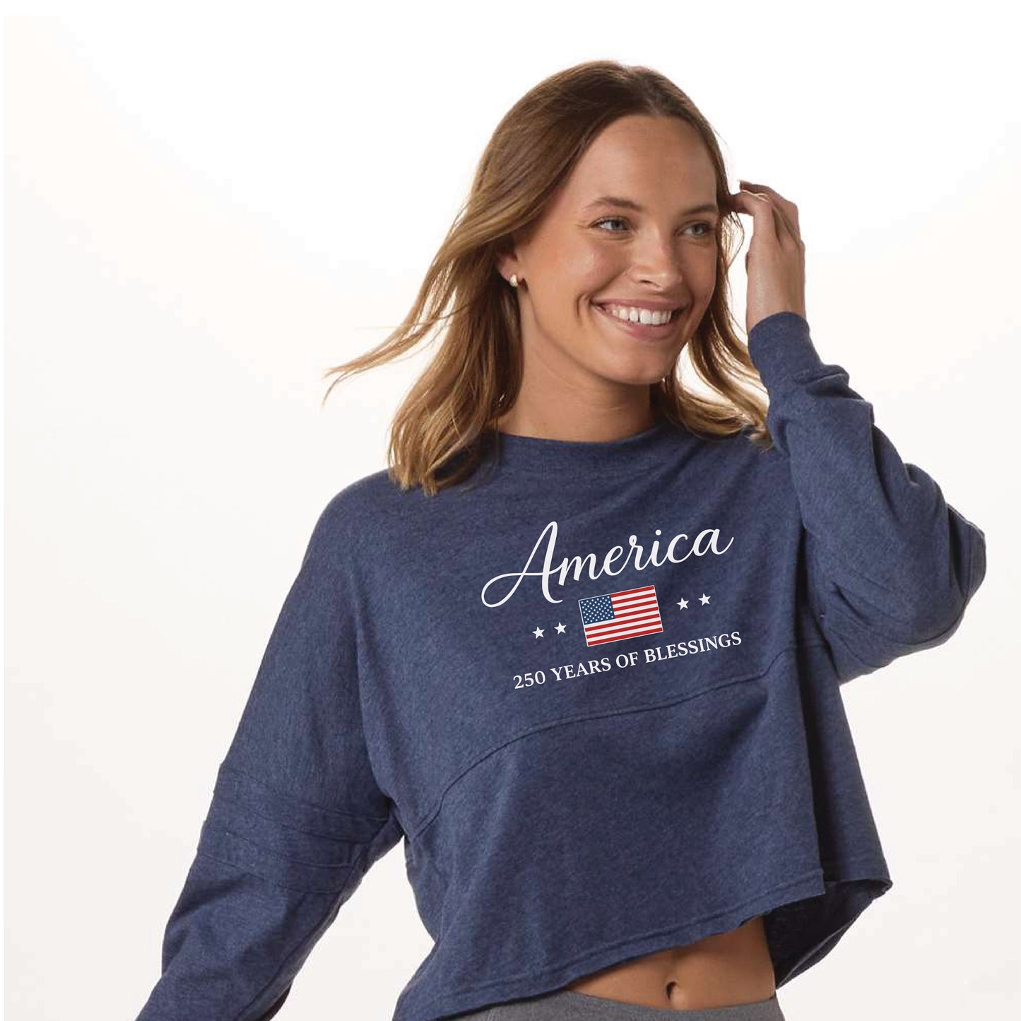 America 250 Years of Blessings – Women's Cropped Retro Jersey