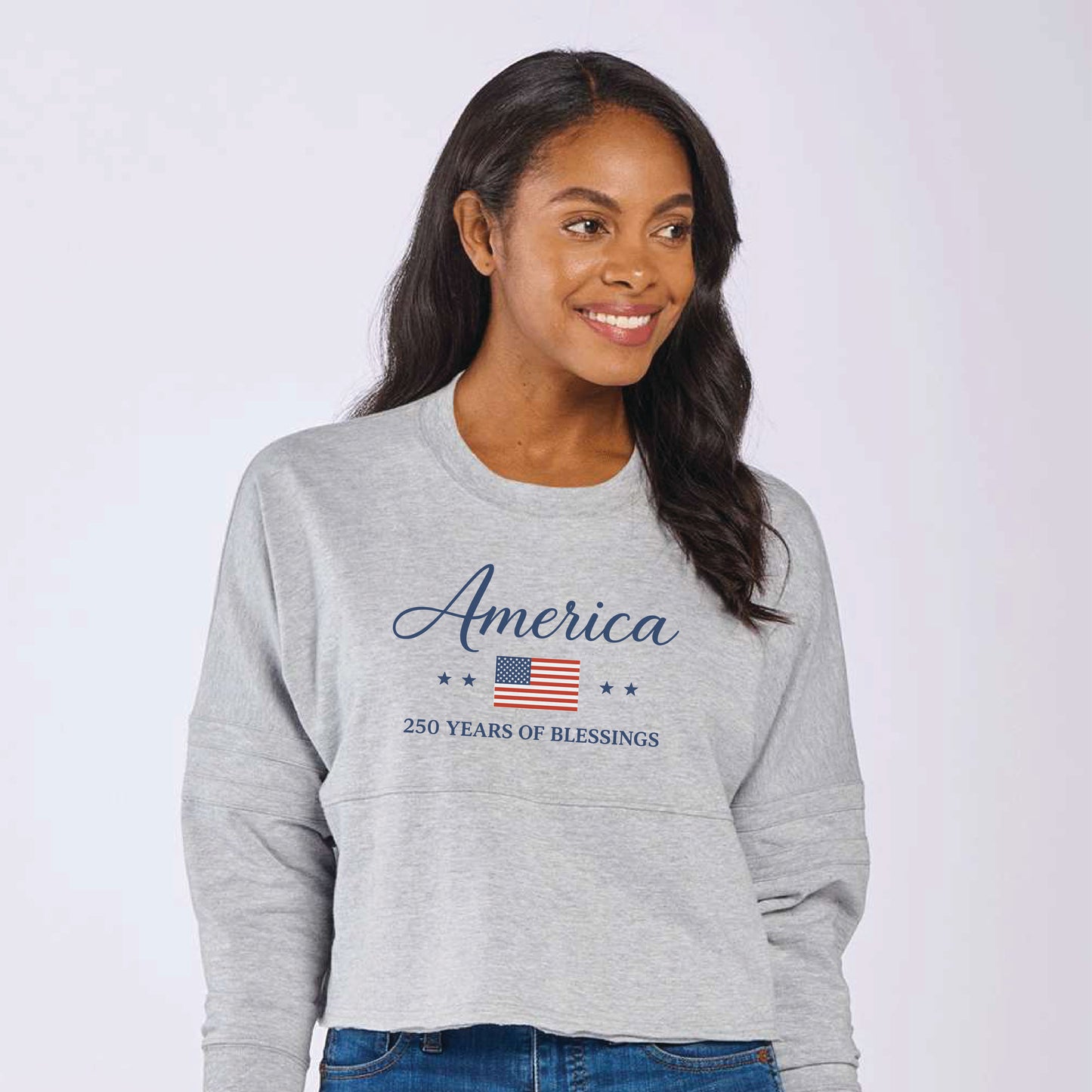 America 250 Years of Blessings – Women's Cropped Retro Jersey