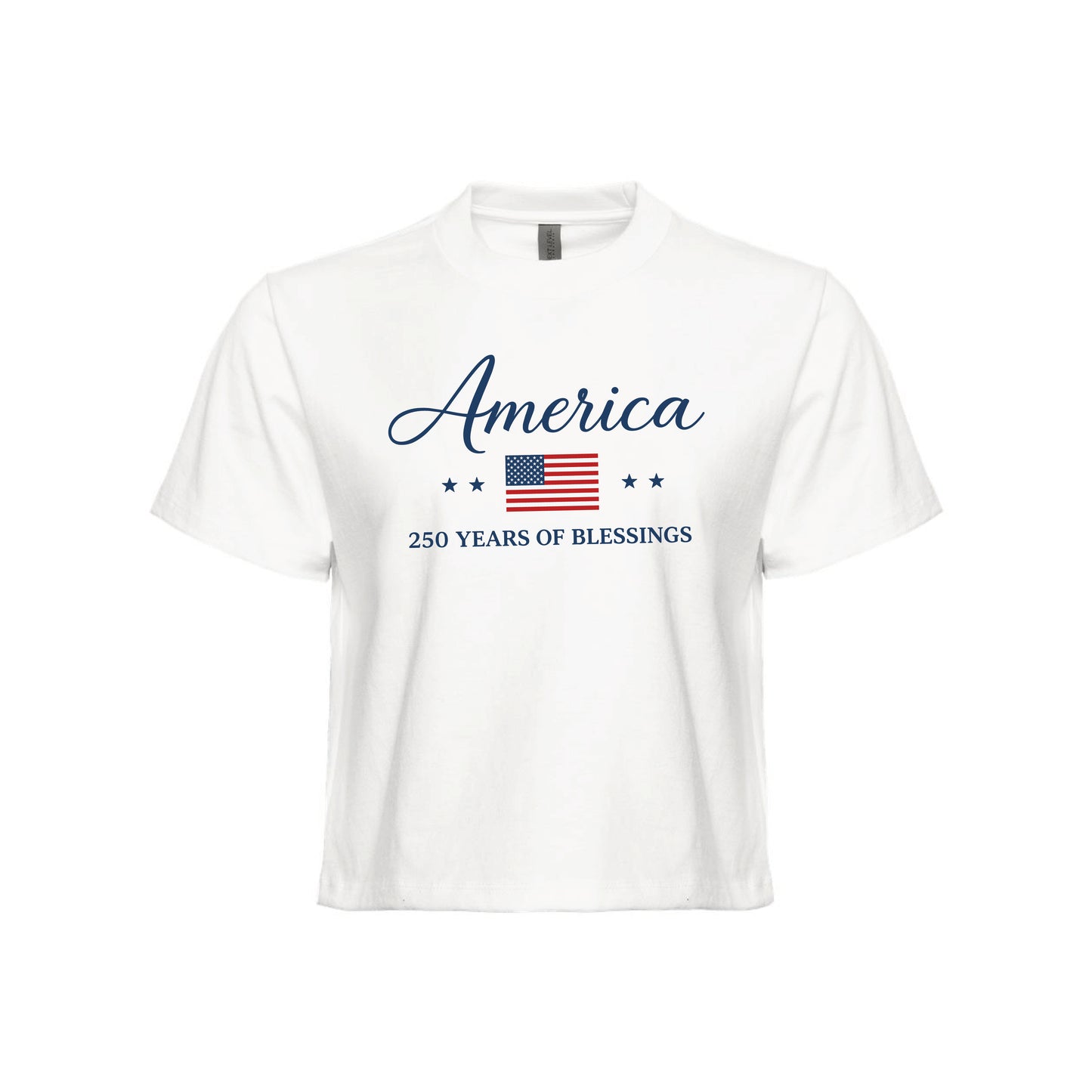 America 250 Years of Blessings Women's Heavyweight Boxy Tee