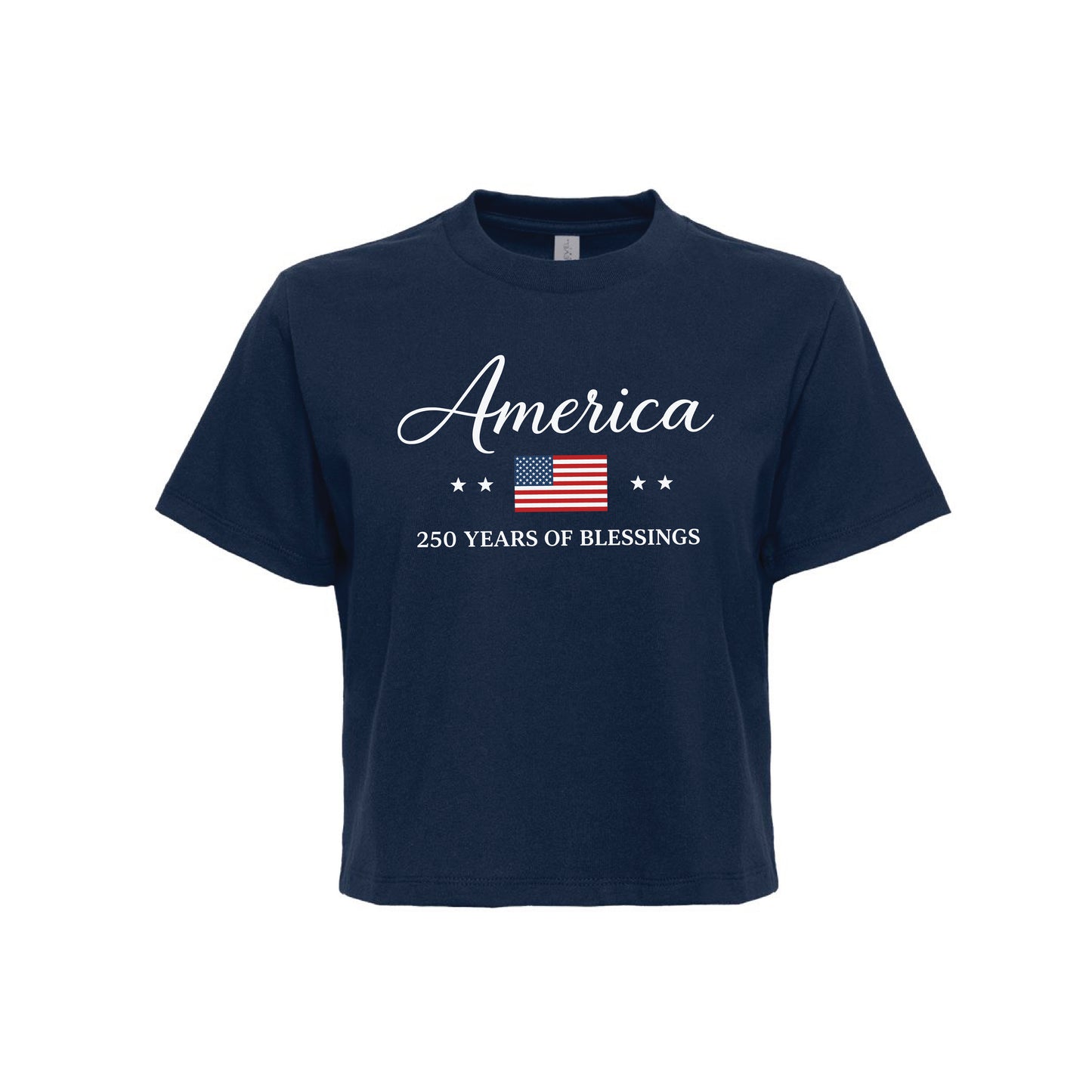 America 250 Years of Blessings Women's Heavyweight Boxy Tee