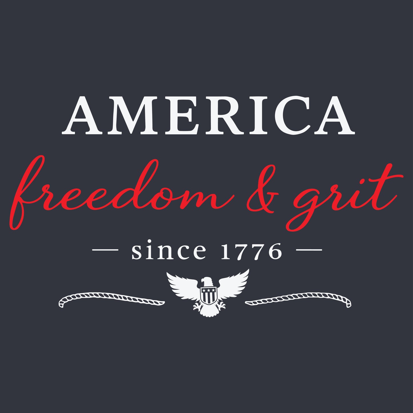 America Freedom & Grit Since 1776 Women's Heavyweight Boxy Tee