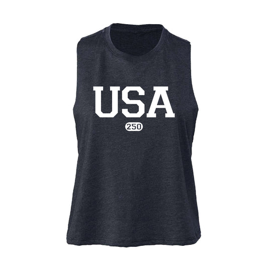 Collegiate USA 250 Women's Racerback Crop Tank – Limited Commemorative Design