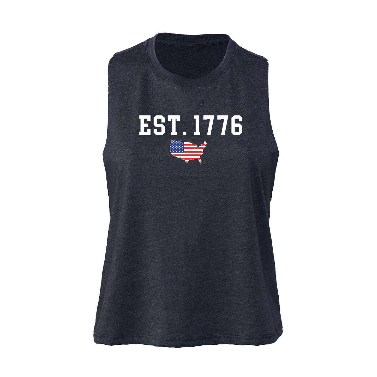 EST. 1776 Women's Racerback Crop Tank