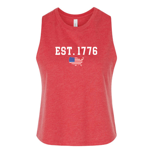 EST. 1776 Women's Racerback Crop Tank