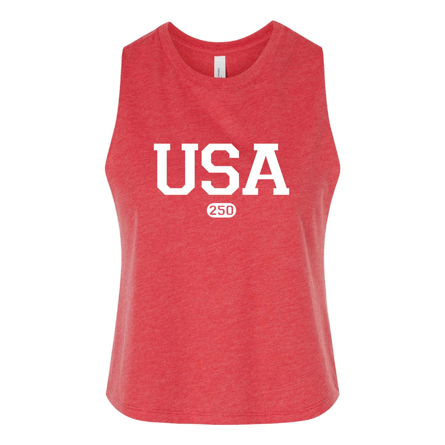 Collegiate USA 250 Women's Racerback Crop Tank – Limited Commemorative Design