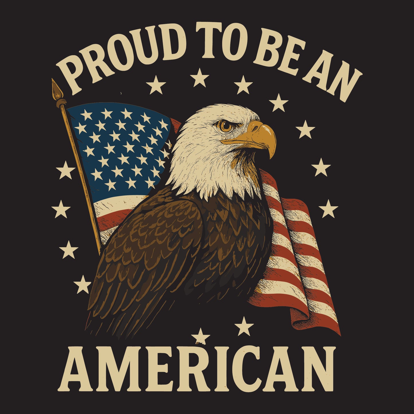 “Proud to Be an American” Tee – Rattletrap 1776 Edition