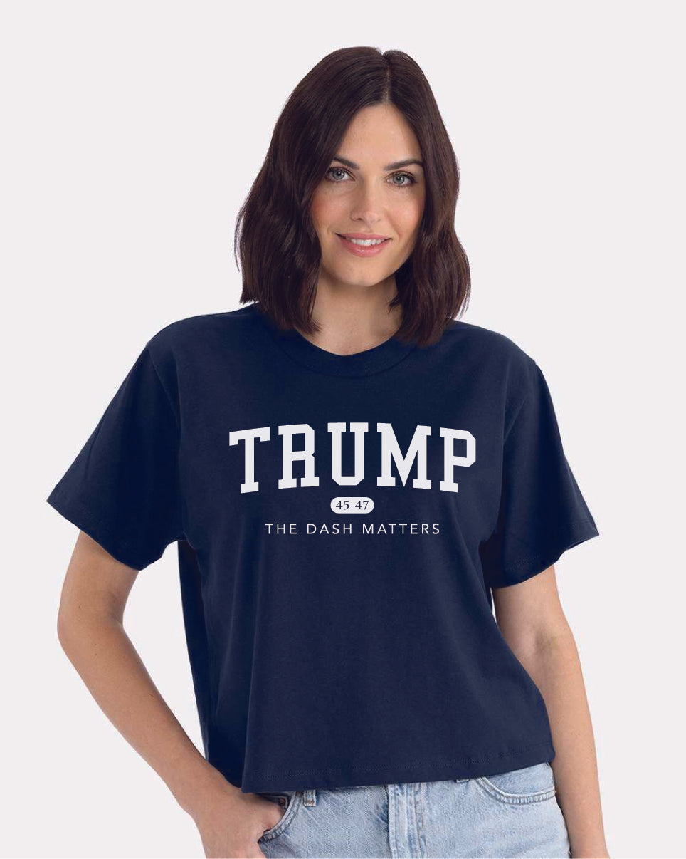 TRUMP 45-47 Alumni Collection - Women's Heavyweight Boxy T-Shirt