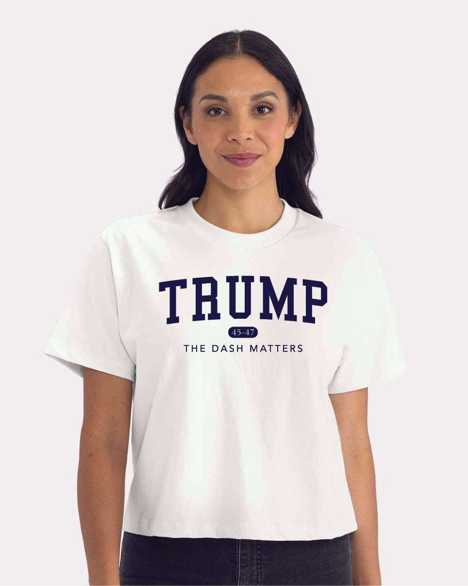 TRUMP 45-47 Alumni Collection - Women's Heavyweight Boxy T-Shirt