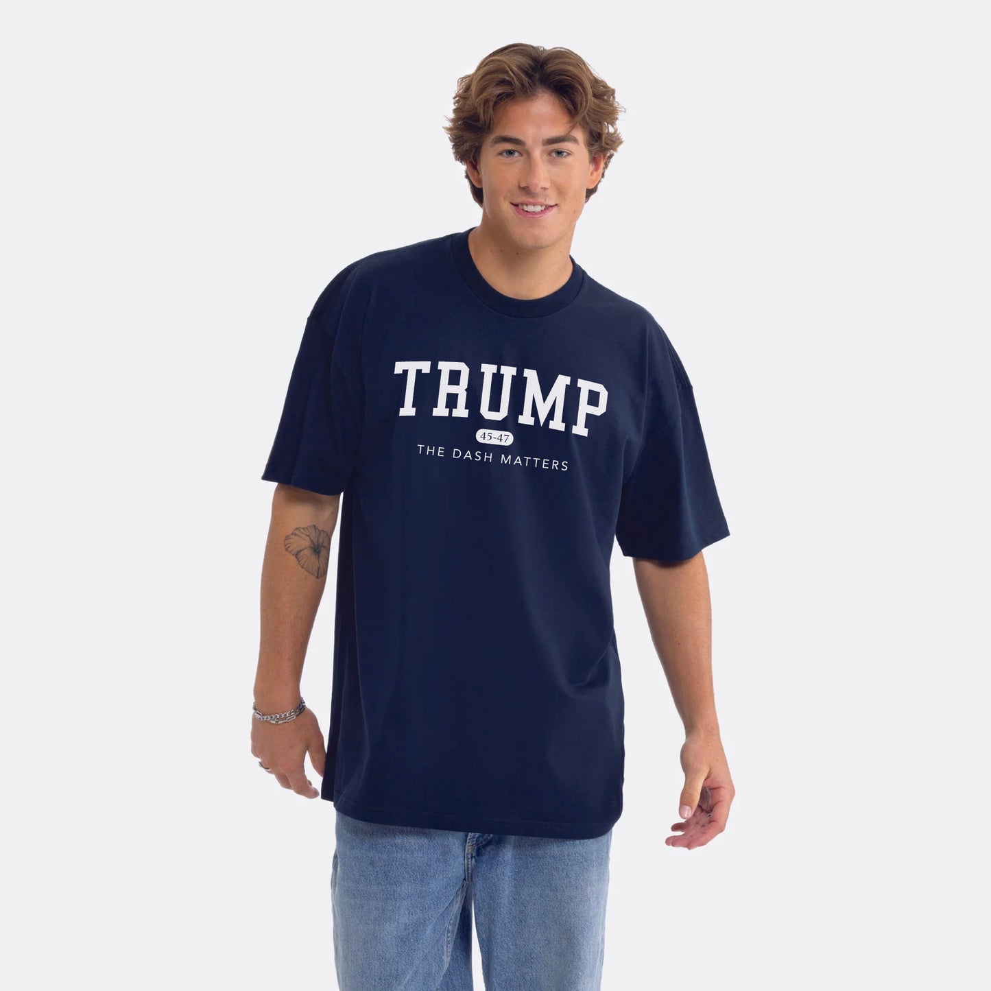 TRUMP 45-47 Alumni Collection - Men's Heavyweight Boxy T-Shirt