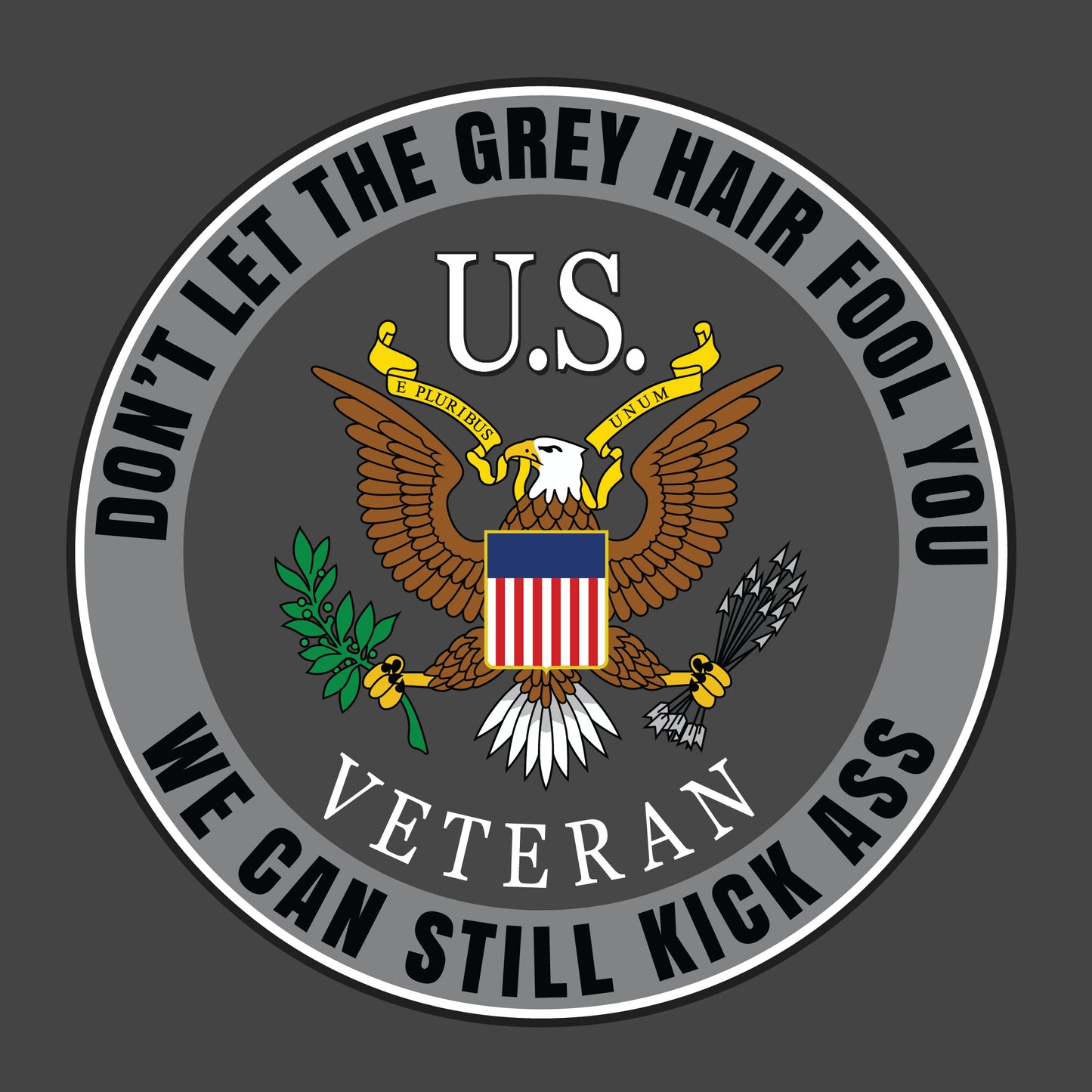 U.S. Veteran “Grey Hair” T-Shirt – We Can Still Kick Ass