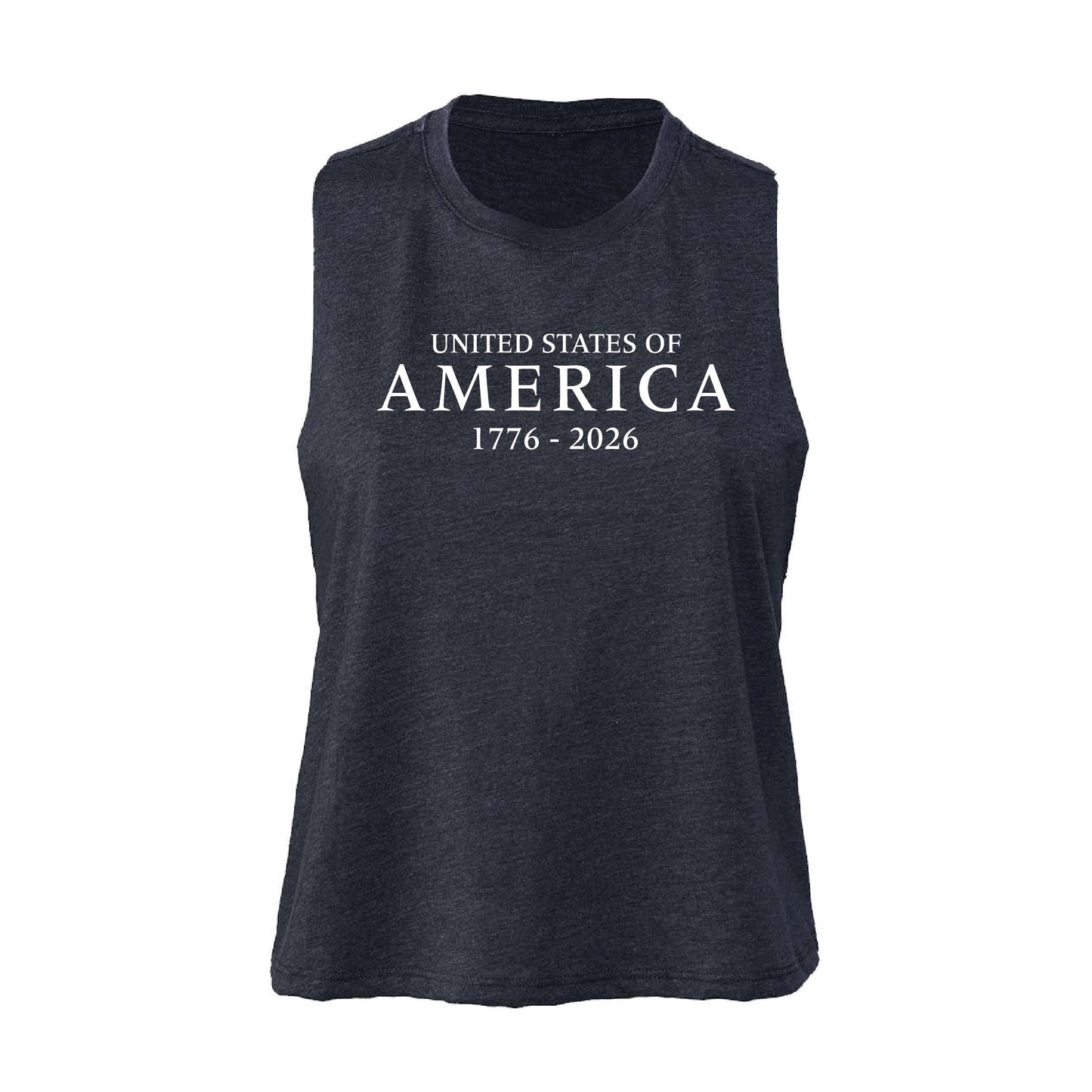 United States of America 1776–2026 Tribute Women's Racerback Crop Tank