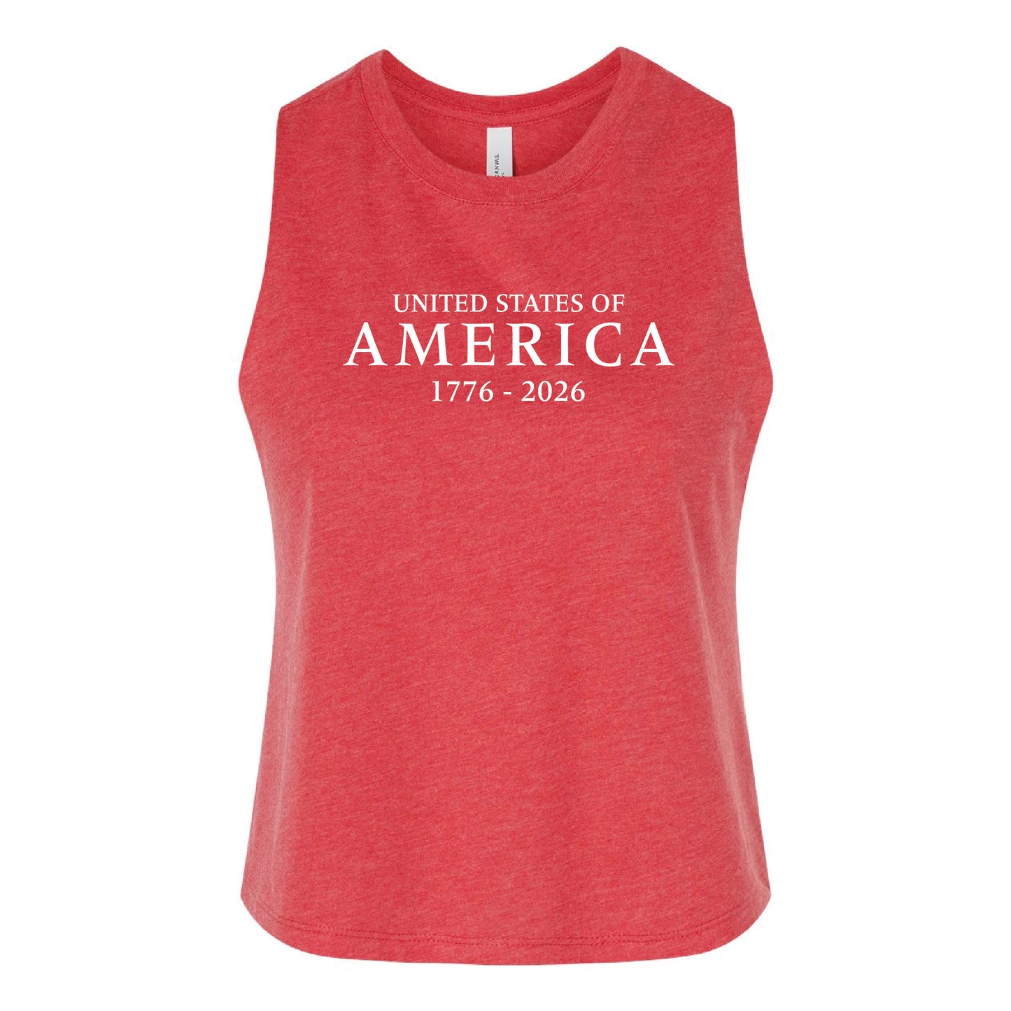 United States of America 1776–2026 Tribute Women's Racerback Crop Tank