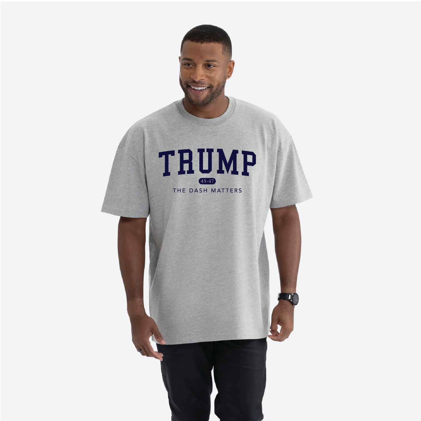 TRUMP 45-47 Alumni Collection - Men's Heavyweight Boxy T-Shirt